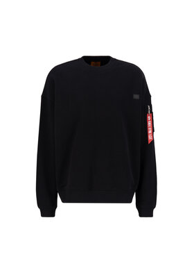 Alpha Industries Alpha Industries Bluza Alpha Essentials Rubber Logo Sweatshirt Czarny Relaxed Fit