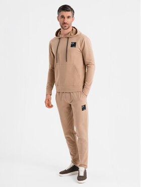 Ombre Ombre Komplet dresowy Z107 Brązowy Regular Fit
