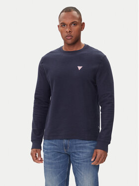 Guess Jeans Guess Jeans Тениска с дълъг ръкав M4BI77 KCII1 Тъмносин Regular Fit