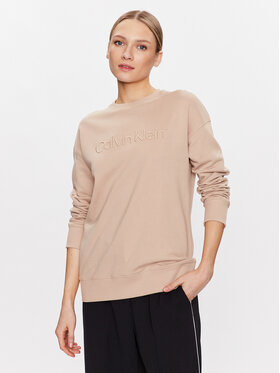 Calvin Klein Calvin Klein Felpa Embroidered Logo K20K205328 Beige Regular Fit