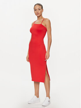 Tommy Jeans Tommy Jeans Ljetna haljina Bodycon DW0DW17425 Crvena Slim Fit