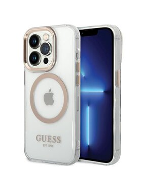 Guess Guess Etui na telefon Apple iPhone 15 Pro Max Złoty