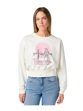 Wrangler Wrangler Bluza 112362584 Biały Loose Fit