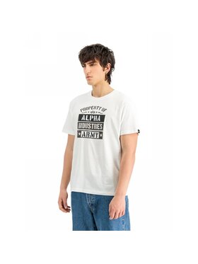Alpha Industries Alpha Industries T-Shirt AI.268514 Biały Regular Fit