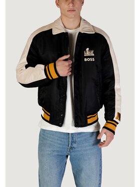 BOSS BOSS Giacca di pelle Cutback2_NFL 10254787 01 Nero Regular Fit