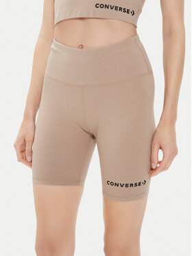 Converse Converse Sportovní kraťasy W Wordmark Bike Short 10024539-A10 Béžová Skinny Fit