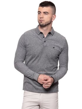 Wrangler Wrangler T-shirt LS POLO Grigio Regular Fit