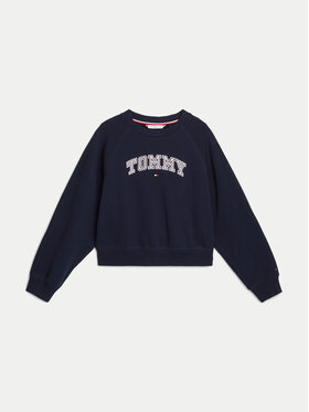 Tommy Hilfiger Majica Dugih Rukava Varsity KG0KG08035 Tamnoplava Regular Fit