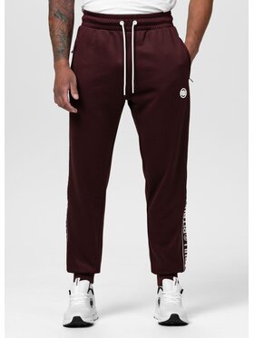 PITBULL PITBULL Spodnie dresowe Tape Logo Czerwony Regular Fit