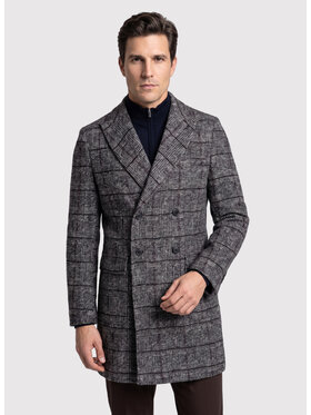 Pako Lorente Pako Lorente Płaszcz zimowy P26WF-7X-003 Szary Straight Fit