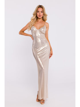 Made of Emotion Made of Emotion Abito da sera M834 Oro Sexy Straight Fit