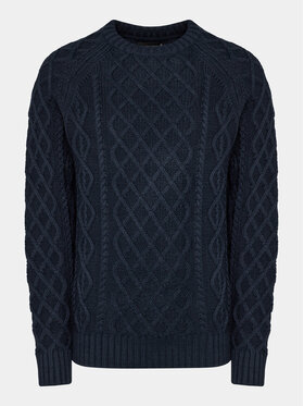 INDICODE INDICODE Sweter Bussel 35-597 Granatowy Regular Fit