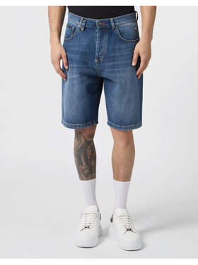 PHILIPP PLEIN PHILIPP PLEIN Szorty jeansowe 30583 Niebieski Loose Fit