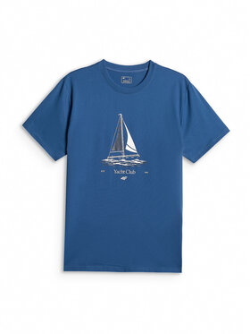 4F 4F T-Shirt LAKESIDE ESCAPE Modrá Relaxed Fit