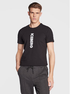 Iceberg Iceberg Тишърт 23EI1P0F013639A Черен Regular Fit