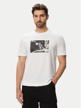 HUGO HUGO T-Shirt Te Motors 50566627 Bílá Regular Fit