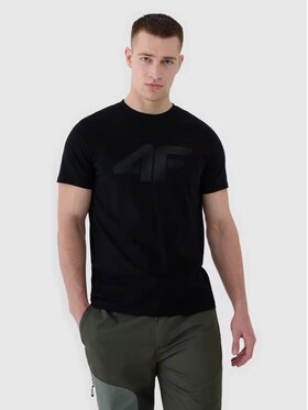 4F 4F Tričko 4FWMM00TTSHM2257-20S Čierna Regular Fit