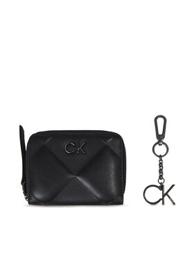 Calvin Klein Calvin Klein Zestaw upominkowy Ck Quilt Wallet Md/ Key Chain K60K611329 Czarny