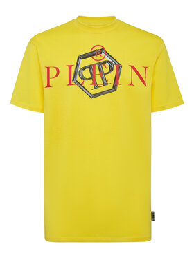 PHILIPP PLEIN PHILIPP PLEIN T-Shirt 115 Żółty Regular Fit