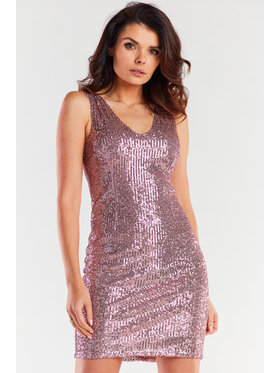 Awama Awama Abito da sera A484 Rosa Basic Fit