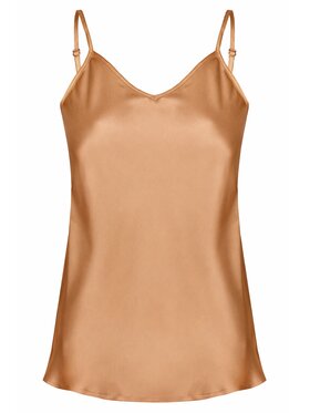 Cat&Cat Cat&Cat Top jedwabny Brązowy Regular Fit