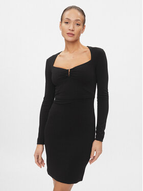 Guess Guess Ежедневна рокля Evelina W4RK53 KC2A2 Черен Slim Fit
