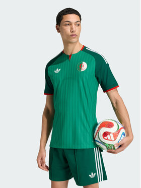 adidas adidas Koszulka techniczna Algeria 26 Away Authentic Jersey Zielony Slim Fit