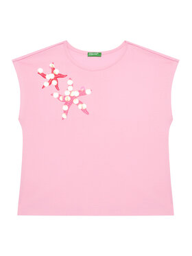 United Colors Of Benetton United Colors Of Benetton Marškinėliai 3I1XC10P0 Rožinė Regular Fit
