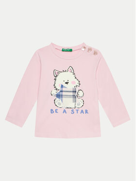 United Colors Of Benetton United Colors Of Benetton Блуза 3P4ZG10FV Розов Regular Fit