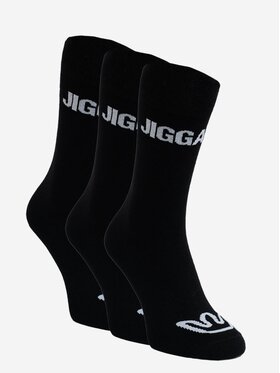 Jigga Wear Jigga Wear Zestaw 3 par wysokich skarpet męskich Zestaw 3 Par Długie Skarpetki Czarne Jigga Wear Classic Name uni Czarny