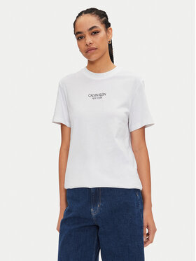 Calvin Klein Calvin Klein T-krekls New York K20K208064 Balts Regular Fit