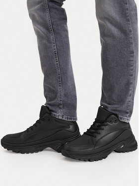 Calvin Klein Calvin Klein Sportcipők Hike Runner Mid Laceup Tech Mix YM0YM01418 Fekete