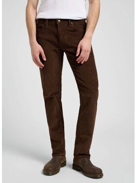 Lee Lee Pantaloni di tessuto DAREN ZIP FLY Marrone Straight Fit