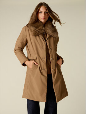 Oltre Oltre Kurtka puchowa F035R001537N012 Kremowy Over Fit