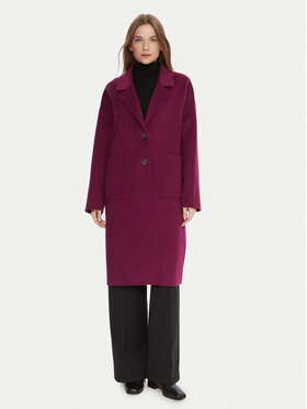 United Colors Of Benetton United Colors Of Benetton Palton de lână 28F7DN082 Violet Regular Fit