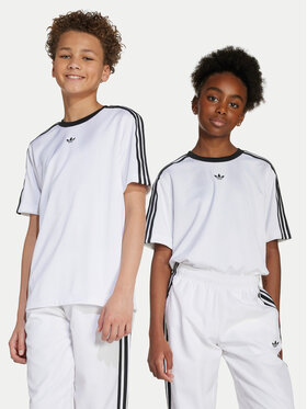 adidas adidas T-shirt Jacquard JV8655 Bijela Loose Fit