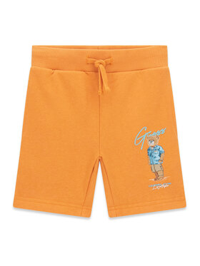 Guess Guess Szorty sportowe N6GD04 KA6R4 Pomarańczowy Regular Fit