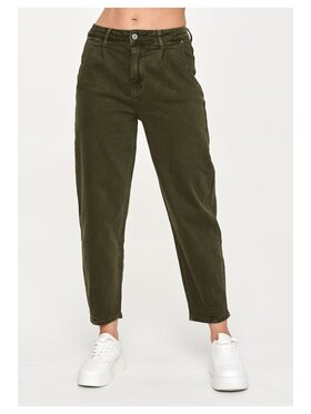 Makadamia Makadamia Jeansy C31 Zielony Baggy Fit
