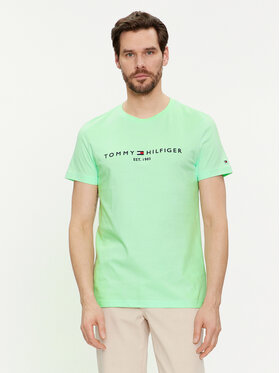 Tommy Hilfiger Tommy Hilfiger Tričko Logo MW0MW11797 Zelená Slim Fit