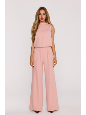 Made of Emotion Made of Emotion Kombinezon M382 Różowy Wide Leg