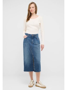 Mustang Mustang Spódnica maxi Eureka Denim Skirt Niebieski Straight Fit