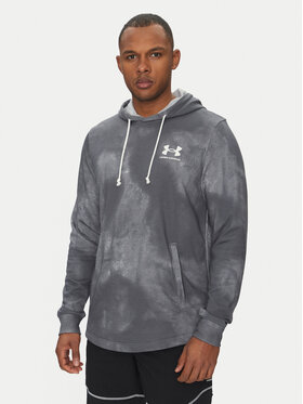 Under Armour Under Armour Majica dugih rukava Rival Terry Printed 1390138 Siva Relaxed Fit
