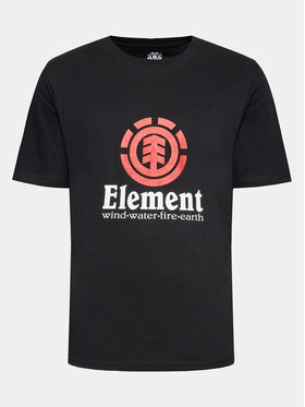 Element Element Marškinėliai Vertical Ss ELYZT00152 Juoda Regular Fit