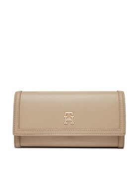 Tommy Hilfiger Tommy Hilfiger Голям дамски портфейл Th Central Cc And Coin Бял