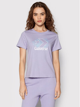 Converse t shirt womens purple Clearance