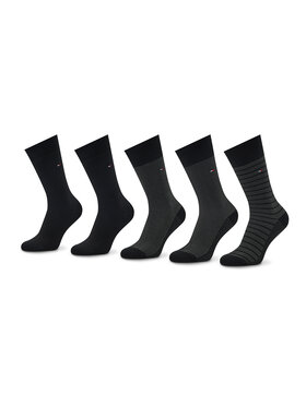 Tommy Hilfiger Tommy Hilfiger Комплект 5 чифта дълги чорапи мъжки 701220144 Сив