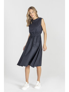 Deni Cler Milano Deni Cler Milano Sukienka wieczorowa T-DC-3273-E2-80-58-1 Granatowy Regular Fit