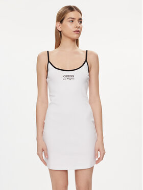 Guess Guess Rochie de zi E4GK00 KBP41 Alb Slim Fit