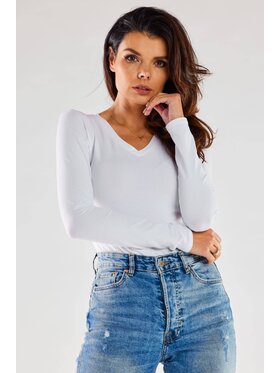 Infinite You Infinite You Bluzka M289 Biały Basic Fit