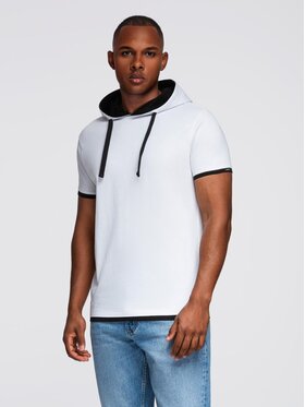 Ombre Ombre T-Shirt OM-TSCT-0256 Biały Regular Fit